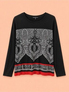 CYC WOMENS PAISLEY LONG SLEEVE TOP